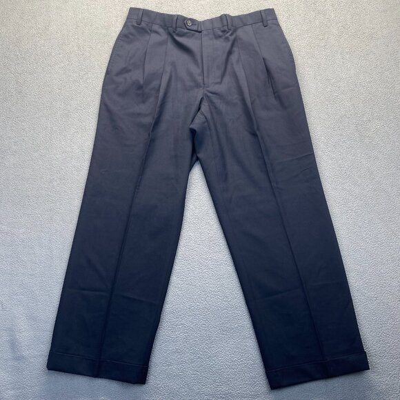Lauren Ralph Lauren, Dress Pants Mens Size 40X32,Pleated,100% Wool,Blue - Picture 8 of 8